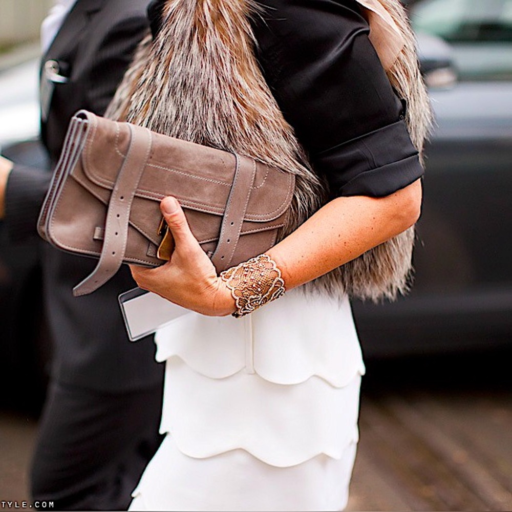 PROENZA SCHOULER PS1 Pochette Lux Clutch In White